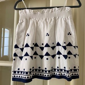 Jcrew skirt with navy detail